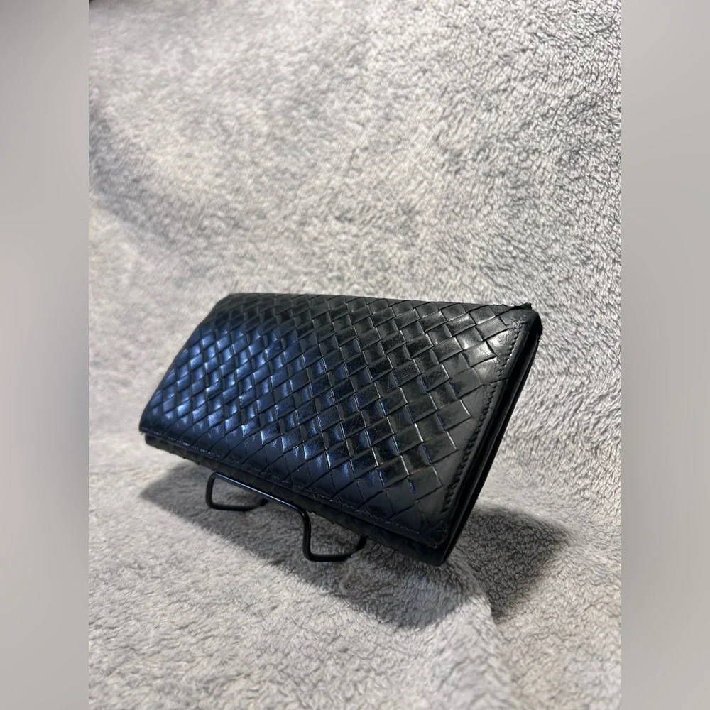 Bottega Veneta Y2K Black Leather Long Wallet - Picture 3 of 14